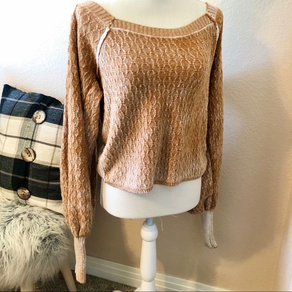 Free people Olivia Pullover toast knit large - Picture 7 of 10